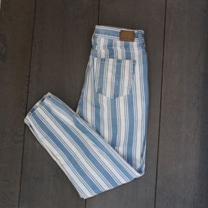 American Eagle Striped Mom Jeans
